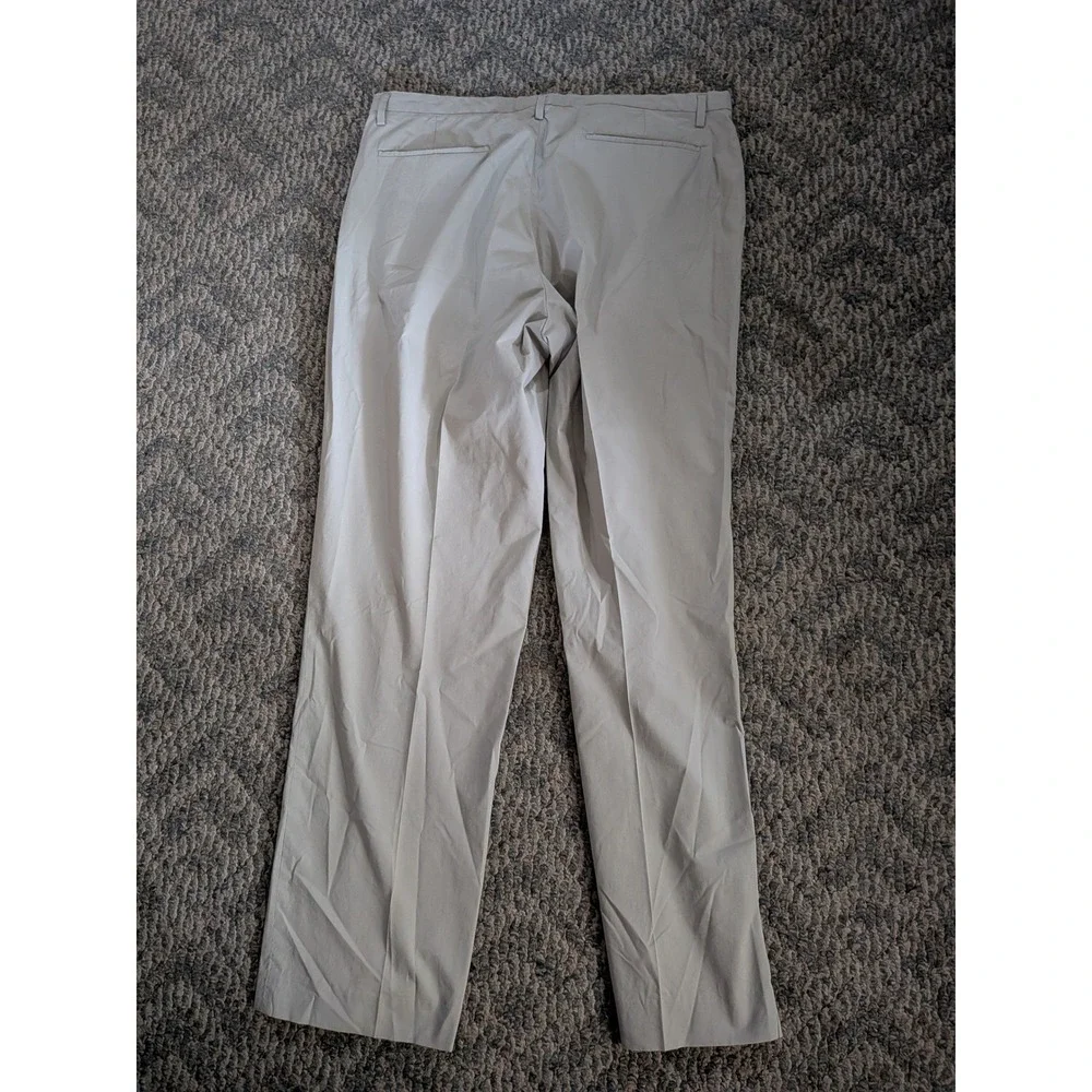 Banana Republic Stretch Mens 36R Gray Nylon Cotton Blend Dress Pants SUM 01